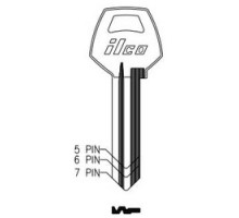 KABA ILCO CORP  DND-CO88 BR A02               Cylinder Lock Key Blank, 6-Pin, Do Not Duplicate, Natural Brass, 2 Price Group, For Corbin/Russwin