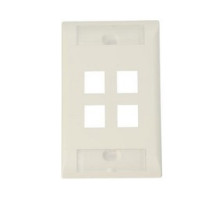 COMMSCOPE ENTERPRISE SOLUTIONS  1-2111039-1  1-2111039-1              Faceplate Kit, Labeled, 1-gang, 4 Port, Electrical Ivory