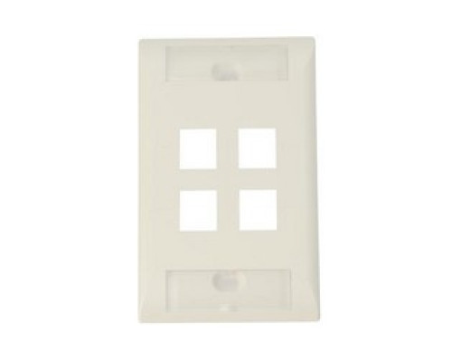 COMMSCOPE ENTERPRISE SOLUTIONS  1-2111039-1  1-2111039-1              Faceplate Kit, Labeled, 1-gang, 4 Port, Electrical Ivory
