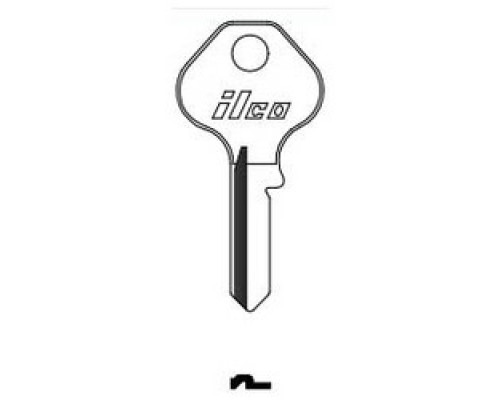 KABA ILCO CORP  1092H NP A02  AL4387100B              Cylinder Lock Key Blank, Brass, Nickel Plated, 2 Price Group, For Master