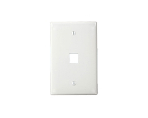 LEVITON  41091-1WN               Wall Plate, 1-Port Single-Gang, Midway, White