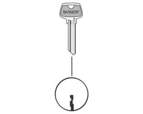 SARGENT  6275LB               Cylinder Lock Key Blank, 6-Pin, LB Keyway