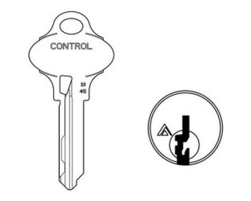 SCHLAGE ALLEGION BRAND  35-269-S145        Door Lock Cylinder Key Blank, Classic, Conventional, Everest 29, Embossed, Standard Bow, 5-Pin Cylinder, Control, S145 Keyway, Nickel Silver