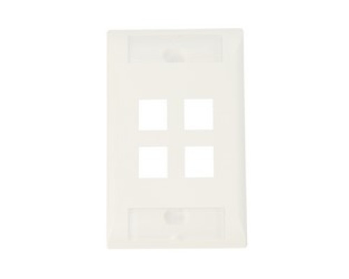 COMMSCOPE ENTERPRISE SOLUTIONS  1-2111039-3  1-2111039-3              4 Port Faceplate Verticalalpine Whitealmond