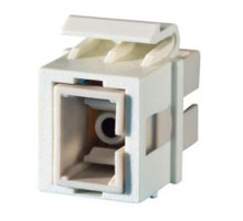 ORTRONICS  KSSC               1-SC fiber Keystone module, simplex, multimode, phosphor-bronze alignment sleeves, 180 degree exit, Fog White