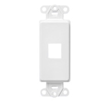 LEVITON  41641-W               QuickPort Decora Insert, 1-Port, Flush Mount, White