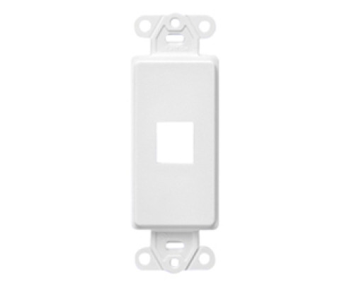 LEVITON  41641-W               QuickPort Decora Insert, 1-Port, Flush Mount, White