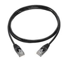 TRIPP LITE N261-S04-BK        Cat6a Gigabit Snagless Molded Slim UTP Network Patch Cable RJ45 M/M , Black, 4 ft.