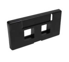 LEVITON 49910-SE2        QuickPort Modular Furniture Faceplate, 2-Port, Black, Compatible with Steelcase, Haworth, HON, and Others, Compatible with Herman Miller when G1189A Reducer from Herman Miller is used.