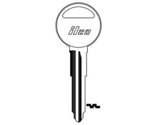 KABA ILCO CORP  MZ17 NP A06  AF01207002              Vehicle Key Blank, Brass, Nickel Plated, 6 Price Group, For Mazda