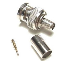 WEST PENN WIRE  CNBM7418BULK               Cable Connector, 3-Piece, BNC Crimp Connector, 75 Ohm Transmission, 50 per Pack