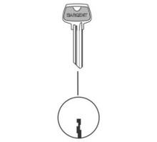 SARGENT  6275LA DND               Cylinder Lock Key Blank, 6-Pin, DO NOT DUPLICATE Stamp, LA Keyway