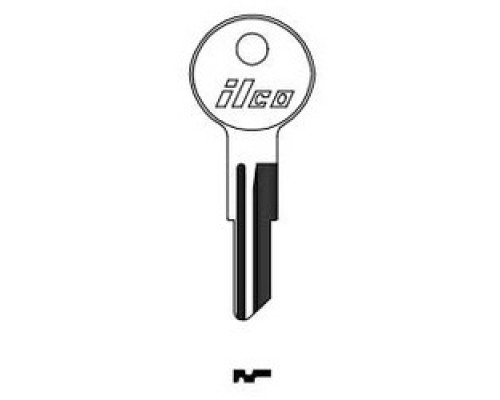 KABA ILCO CORP  1054LB NP A04  AL3215300B              Cylinder Lock Key Blank, Brass, Nickel Plated, 4 Price Group, For Ilco