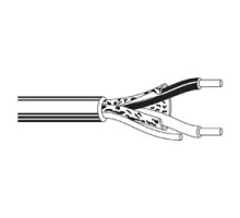 BELDEN BAV  8450 0081000               Single-pair cable, 22 AWG solid TC conductors, polypropylene insulation, twisted pair, overall Beldfoil shield, 22 AWG solid TC drain wire, PVC jacket