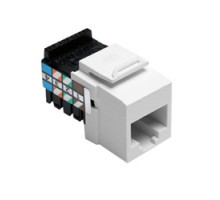 LEVITON  41108-RW8               Voice Grade QuickPort Connector, 8 Position, 8 Conductor, White