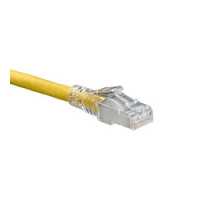 LEVITON  6AS10-20Y               Cat 6A SlimLine Boot Patch Cord, 20 ft, Yellow