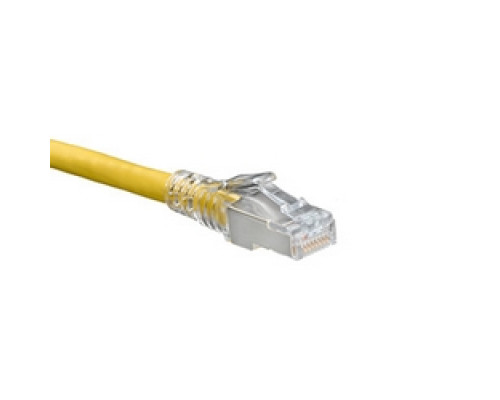 LEVITON  6AS10-20Y               Cat 6A SlimLine Boot Patch Cord, 20 ft, Yellow