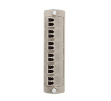 LEVITON 5F100-2IL        Opt-X Precision Molded Plate Beige , 62.5/125um Multimode OM1, Duplex LC, 12 Fibers, Zirconia Ceramic Sleeve