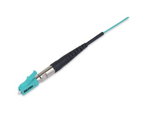 BELDEN  FT3LC900FS01               Fx Fusion, OM3-4, LC Simplex, Tight Buffer 900 Um, Aqua Connector