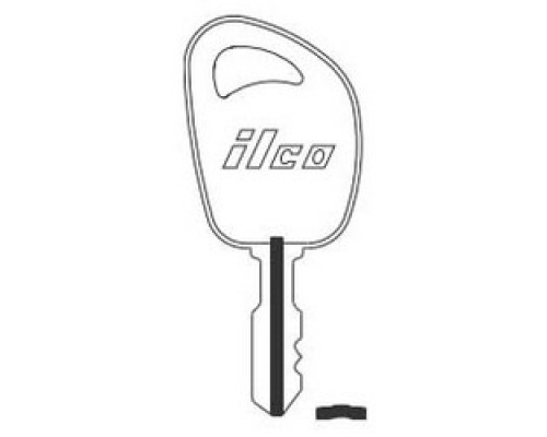 KABA ILCO CORP  D1098JD NP A04               Vehicle Key Blank, Brass, Nickel Plated, 4 Price Group, For John Deere