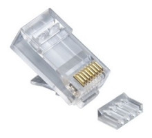 PLATINUM TOOLS INC  106188J               Modular Plug, Standard, High Performance, Round, Solid, Non-Shielded, 2-Piece, 3-Prong Conductor Contact, RJ45, Cat 6, With Liner, 100 each per Jar