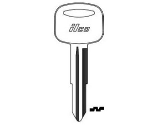 KABA ILCO CORP  HY6 NP A06  AF01414002              Vehicle Key Blank, Brass, Nickel Plated, 6 Price Group, For Hyundai