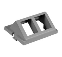 HUBBELL PREMISE WIRING  IM2KA15GY               Audio/Video Unloaded Module, Keystone, 2-Port,Angled, 1.5 Unit, Gray