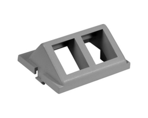 HUBBELL PREMISE WIRING  IM2KA15GY               Audio/Video Unloaded Module, Keystone, 2-Port,Angled, 1.5 Unit, Gray