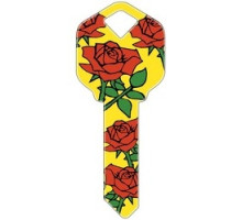 HOWARD KEYS  SC1-HK18               Decorative Key Blank, Schlage, Roses Design