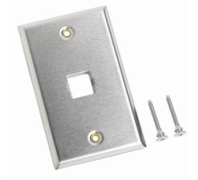 COMMSCOPE ENTERPRISE SOLUTIONS  760117572  M10LWSP              Telephone Faceplate, M10LWSP, One Port, Single Gang, Stainless Steel, Non-standard
