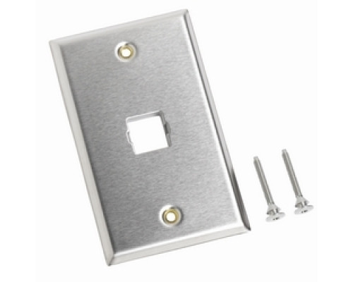 COMMSCOPE ENTERPRISE SOLUTIONS  760117572  M10LWSP              Telephone Faceplate, M10LWSP, One Port, Single Gang, Stainless Steel, Non-standard