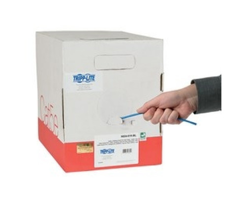 TRIPP LITE  N024-01K-BL               Cat5e 350 MHz Bulk Solid-Core Plenum-Rated PVC Cable, Blue, 1000 ft.