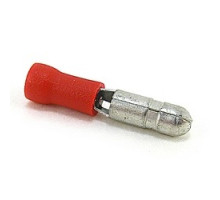 THOMAS & BETTS  TV18-4MB-L               Insulated Vinyl Male Bullet Disconnects for Wire Range 22-16, Red