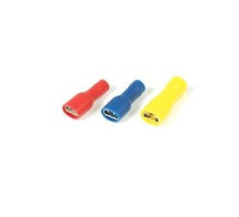 THOMAS & BETTS TVF14-250FDD-XV        Fully Vinyl Insulated 2 Crimp Female Disconnect, Wire Range 16-14 AWG, Strip Length 0.27in, Tab Size 0.250in, Install with CM2000 Die A , Color Yellow