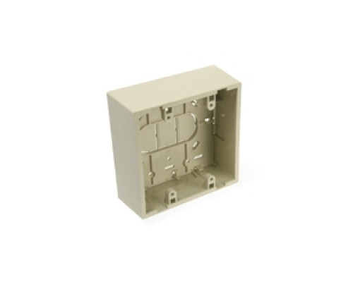 LEVITON  42777-2IA               Surface Mount Backbox, Dual Gang, Ivory, 1.89