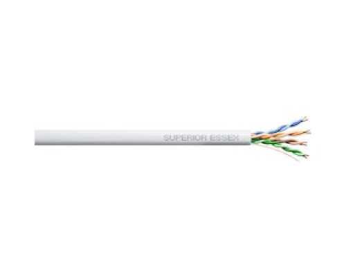 SUPERIOR ESSEX  PW52-H46-45               22-4P UTP-CMR 1G 4P POE Powerwise Cable White 1000 ft Brakebox, Ideal for extended distance over 100m