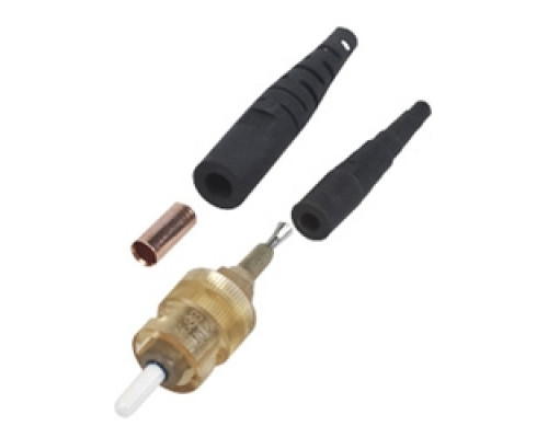 CORNING 95-050-50        UniCam Standard-Performance Connector, ST Compatible, 50 µm multimode OM2 , ceramic ferrule, logo, single pack, amber housing, black boot