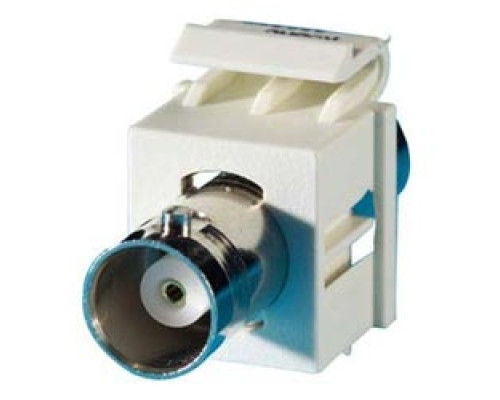 ORTRONICS KSBNC        BNC connector Keystone module, 180 degree exit, F/F, 50 ohm , Fog White