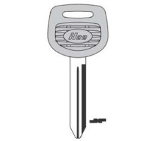 KABA ILCO CORP  1628-P NP A14  AA00019302              Vehicle Key Blank, Plastic Head, Brass, Nickel Plated, 14 Price Group, For Ford International Freightliner