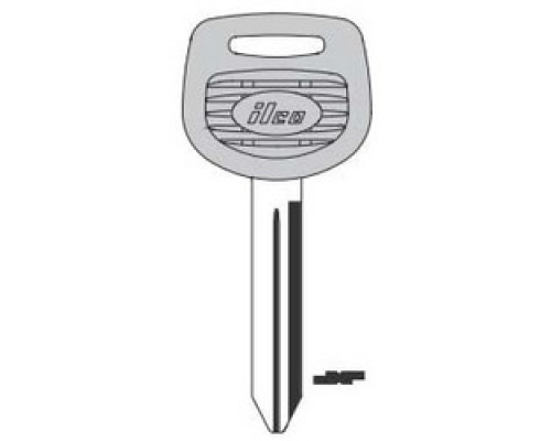 KABA ILCO CORP  1628-P NP A14  AA00019302              Vehicle Key Blank, Plastic Head, Brass, Nickel Plated, 14 Price Group, For Ford International Freightliner