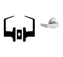 SCHLAGE ALLEGION BRAND  ND12DEL RHO 626        Electronic Door Lock, Non-Keyed, Locked, Rhodes Lever, 2-3/4