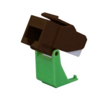 ON-Q/LEGRAND  WP3550BR               Keystone Insert, Snap and Go, Cat 5E, 4-Pair, 26 to 22 AWG Unshielded Twisted Pair Cable, T568A/B Wiring, ABS Plastic, Brown