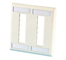 ORTRONICS 40300555-99        TracJack Faceplate, six-port dual gang , plastic, Wiremold Ivory