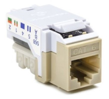 HELLERMANNTYTON  RJ45FC6-I               Category 6 Modular Keystone Jack, Plenum Rated, Ivory, 1/bag