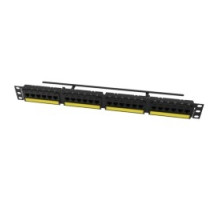 ORTRONICS  SP6AU24               Techchoice Cat6A Modular Patch Panel, 24-port, Flat, Black