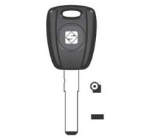 KABA ILCO CORP  SIP22-GTS NS A76  AJ00001453              Key Shell, Look-Alike, With GTI Transponder, Brass, Nickel Plated, For Fiat