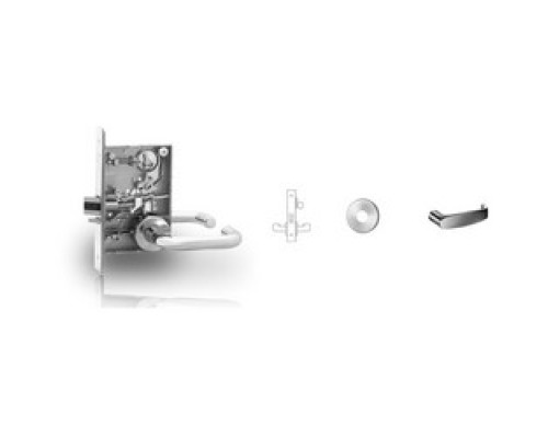 SARGENT  RX-8271-24V LNL 26D LHR LESS CYL               Mortise Lock, Left Hand Reverse, Fail Secure, Request-To-Exit, LN-Rose, L-Lever, 24 Volt, Satin Chrome, Without Cylinder