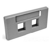 LEVITON 49910-SG2        QuickPort Modular Furniture Faceplate, 2-Port, Grey, Compatible with Steelcase, Haworth, HON, and Others, Compatible with Herman Miller when G1189A Reducer from Herman Miller is used.