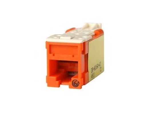 ORTRONICS  HDJ6A-43               HD JACK,CAT6A,CLARITY,T568A/B 8POS,ORANGE, 180DEG