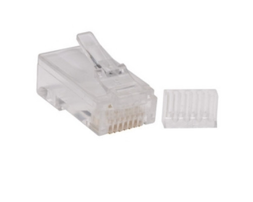 TRIPP LITE  N230-100               Cat6 RJ45 Modular Connector Plug with Load Bar, Solid/Stranded Conductor Round Cat6 Wire, 100-pack